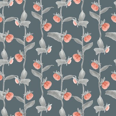 Dahlia koordinat deseni colorway 1, 2020 (grafit kalem ve dijital) by Stacy Hsu