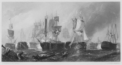 Vernon Galerisi'ndeki resimden Trafalgar Savaşı, by Stanfield