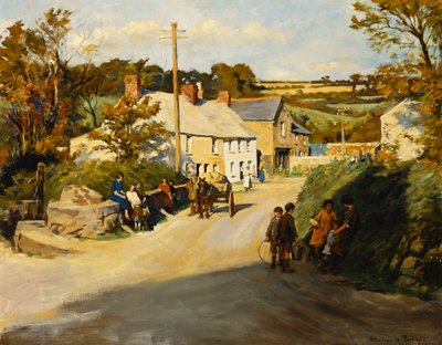 Bir Cornish Köyü by Stanhope Alexander Forbes