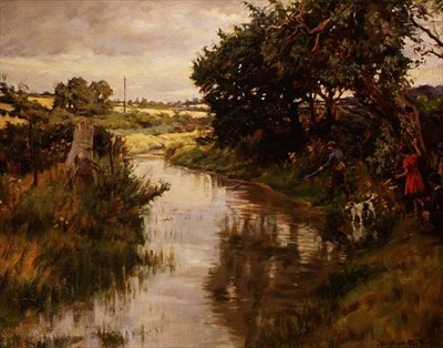 Çocuklar Balık Tutma by Stanhope Alexander Forbes