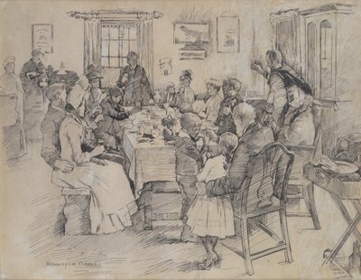 Gelinin Sağlığı (kağıt üzerine mürekkep) by Stanhope Alexander Forbes