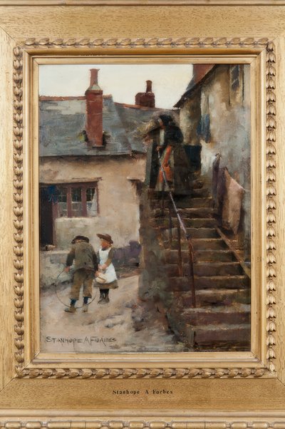 NEWLYN SOKAKTA ÇOCUKLAR by Stanhope Forbes