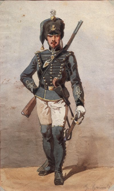 Üniforma Çalışması, Çizim Stanislao Grimaldi del Poggetto by Stanislas Grimaldi del Poggetto