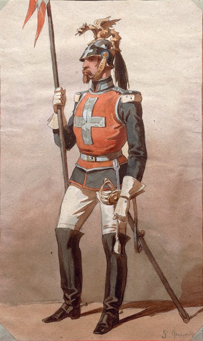 Üniforma Çalışması, Çizim Stanislao Grimaldi del Poggetto by Stanislas Grimaldi del Poggetto