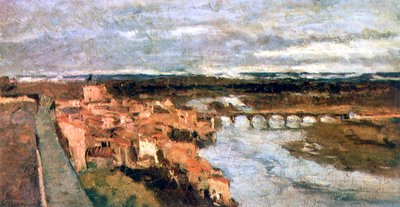 Köy ve Köprü ile Manzara, c1855-1892 by Stanislas Lepine