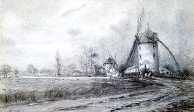 Yel Değirmeni ile Manzara, c1855-1892 by Stanislas Lepine