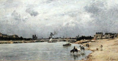 Austerlitz Köprüsü, Paris (tuval üzerine yağlı boya) by Stanislas Victor Edouard Lepine