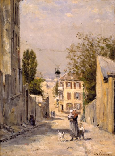 Rue de Norvins, Montmartre by Stanislas Victor Edouard Lepine