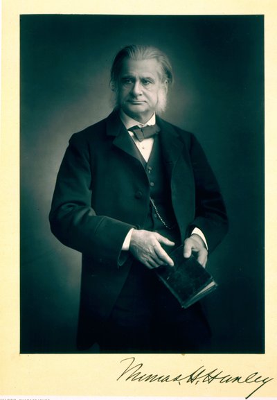 Profesör Thomas H. Huxley (1825-95), biyolog, portre fotoğrafı by Stanislaus Walery
