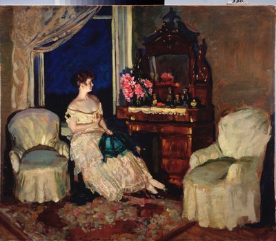 Odada - Stanislav Yulianovich Zhukovsky'nin (Zhukovsky) (1873-1944) tablosu, tuval üzerine yağlı boya by Stanislav Joulianovitch Joukovski