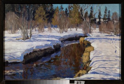 Kış mevsimi. Stanislav Yulianovich Zhukovsky (Zhukovsky) (1873-1944) tarafından tablo, tuval üzerine yağlı boya by Stanislav Joulianovitch Joukovski