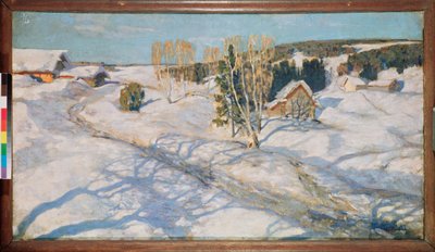 Mavi kar. Stanislav Yulianovich Zhukovsky (Zhukovsky) (1873-1944) tarafından tablo, tuval üzerine yağlı boya by Stanislav Joulianovitch Joukovski