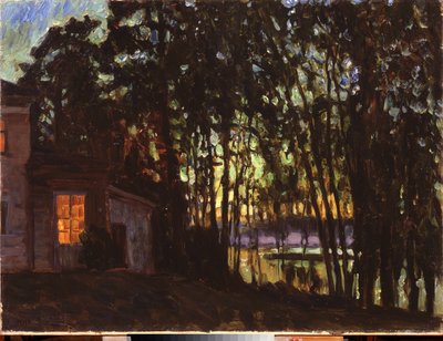 Temmuz gecesi. Boyama Stanislav Yulianovich Zhukovsky (Zhukovsky) (1873-1944), tuval üzerine yağlı boya by Stanislav Joulianovitch Joukovski