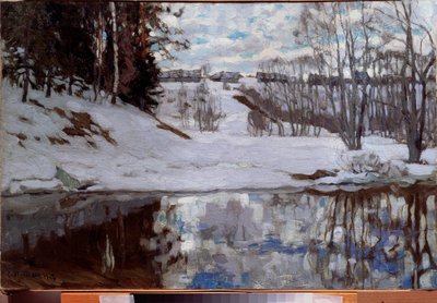 Buzdan kurtulmuş bir nehir. Boyama Stanislav Yulianovich Zhukovsky (Zhukovsky) (1873-1944), tuval üzerine yağlı boya by Stanislav Joulianovitch Joukovski