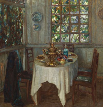 Semaverli iç mekan, 1914 by Stanislav Julianovic Zukovskij