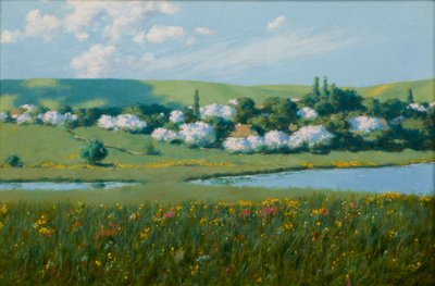 Göletli Bahar Manzarası by Stanislaw Ignacy Witkiewicz