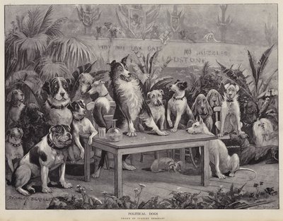 Siyasi Köpekler (lito) by Stanley (after) Berkeley