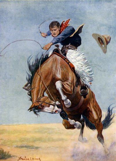 Atlayıcı (renkli lito) by Stanley L. (after) Wood