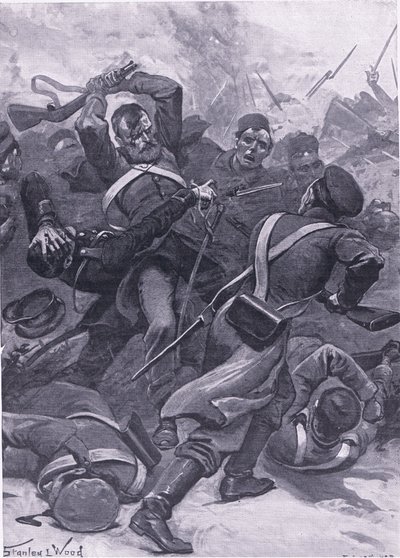Inkerman: 55. (2. Sınır) Alay Ruslara hücum ediyor, İngiliz Kara ve Deniz Savaşlarından bir çizim, 1915 by Stanley L. Wood