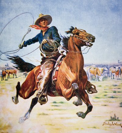 Teksas Kovboyu (renkli taş) by Stanley L. Wood