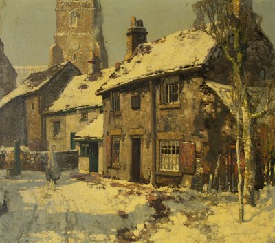 Village Street, Kış by Stanley Lloyd