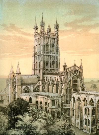 Gloucester Katedrali, Gloucestershire, c1870 by Stannard and Son