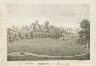 Armitage Kilisesi: gravür, nd [1762-1802] (baskı) by Stebbing Shaw
