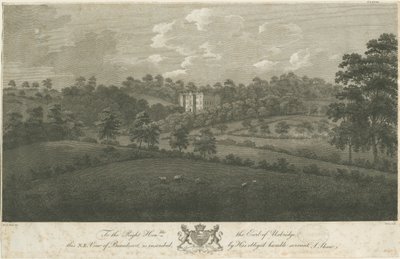 Beaudesert Hall ve Park: çelik gravür, nd [1762-1802] (baskı) by Stebbing Shaw