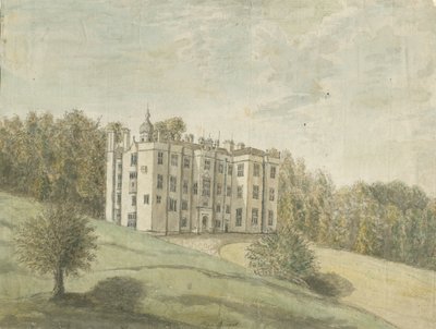 Beaudesert Hall ve Park: sulu boya, nd [1762-1802] by Stebbing Shaw