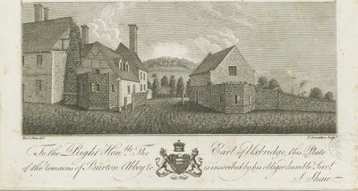 Burton-upon-Trent Manastırı: gravür, nd [c1795] (baskı) by Stebbing Shaw