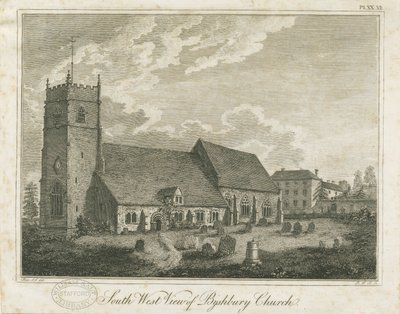 Bushbury Kilisesi: gravür ve [?18. yüzyıl] by Stebbing Shaw