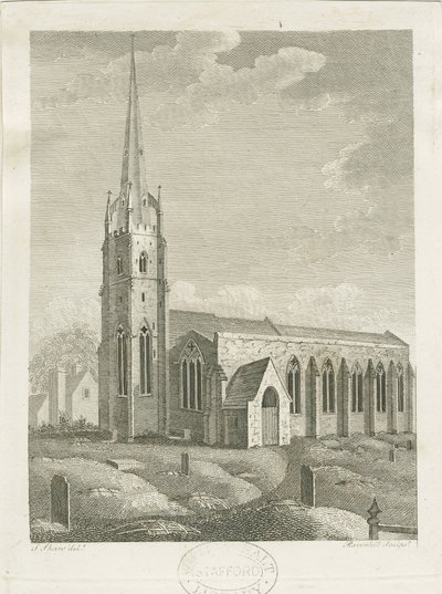 Clifton Campville Kilisesi: gravür, nd [c 1790] (baskı) by Stebbing Shaw