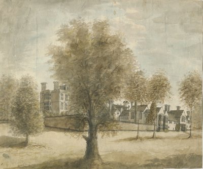 Drayton Bassett - "Drayton Malikanesi": sulu boya boyama, nd [1789-1793] by Stebbing Shaw