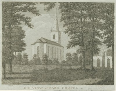 Great Barr Şapeli: gravür, nd [1762-1802] by Stebbing Shaw