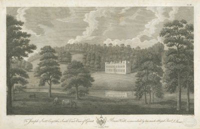 Great Barr Hall: gravür, nd [1762-1802] by Stebbing Shaw