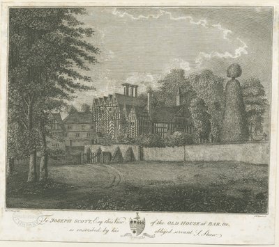 Great Barr Köyü - Eski Tudor Evi: gravür, nd [18. yüzyılın sonu] (baskı) by Stebbing Shaw