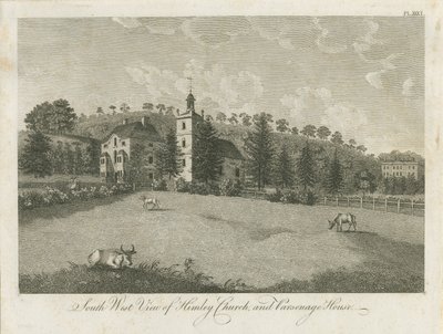 Himley Kilisesi ve Parsonage: gravür, nd [1762-1798] (baskı) by Stebbing Shaw