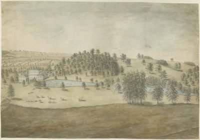 Himley Hall: sulu boya, nd [1762-1798] by Stebbing Shaw