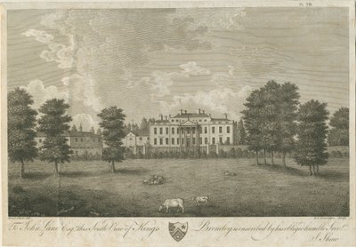 Kings Bromley Hall: gravür, [17]96 (baskı) by Stebbing Shaw