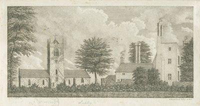 Lapley Kilisesi: gravür by Stebbing Shaw