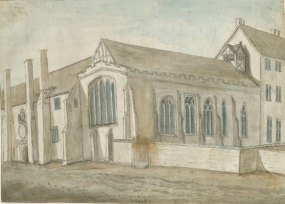 Lichfield - St. John Hastanesi ve Şapeli: sulu boya boyama, nd [1762-1802] (resim) by Stebbing Shaw