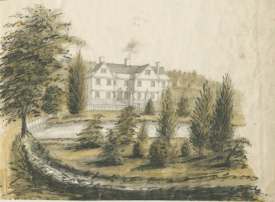 Madeley - Eski Ev: sulu boya çizimi, nd [1762-1802] by Stebbing Shaw