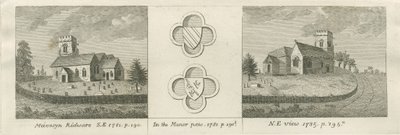 Mavesyn Ridware Kilisesi: gravür, 1781 by Stebbing Shaw