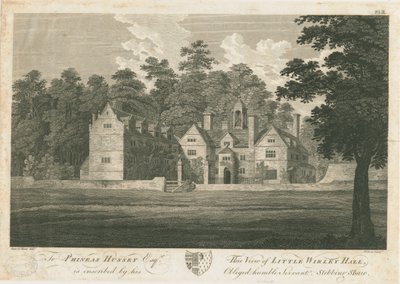 Norton Canes - Little Wyrley Hall: gravür, nd [1762-1802] (baskı) by Stebbing Shaw