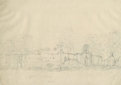 Rushall Kalesi/Salon: karakalem, nd [1762-1802] (çizim) by Stebbing Shaw