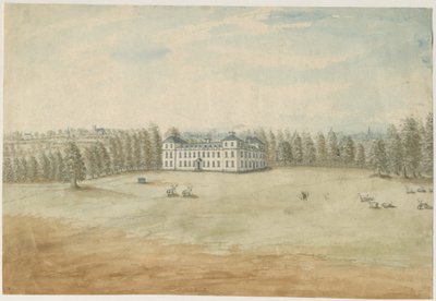 Sandwell Park - Salon: sulu boya, nd [1762-1798] by Stebbing Shaw