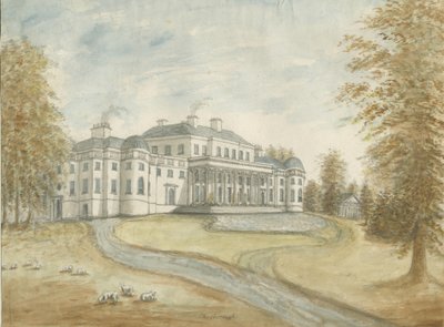 Shugborough Hall: sulu boya ve [c 1800] by Stebbing Shaw