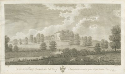 Somerford Hall: gravür, nd [1762-1802] (baskı) by Stebbing Shaw