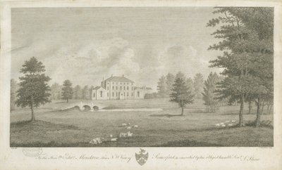 Somerford Hall: gravür ve [18. yüzyılın sonları] (baskı) by Stebbing Shaw