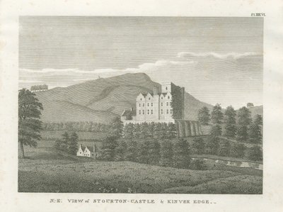 Stourton Castle ve Kinver Edge: gravür, nd [1799] (baskı) by Stebbing Shaw